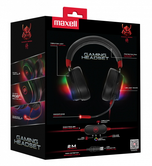 AUDÍFONOS GAMER MAXELL PLAY TO THE MAX RGB USB MICRÓFONO