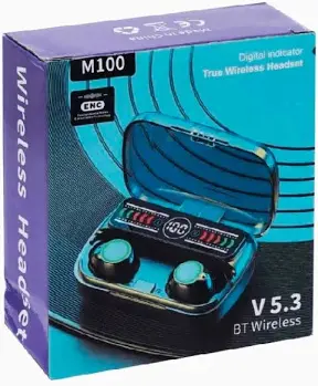AUDÍFONOS INALÁMBRICOS M100 BLUETOOTH 5.3 CON PANTALLA LED DIGITAL
