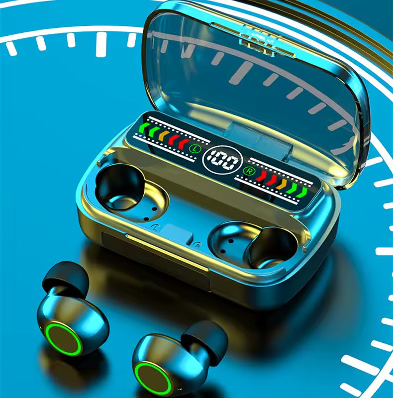 AUDÍFONOS INALÁMBRICOS M100 BLUETOOTH 5.3 CON PANTALLA LED DIGITAL