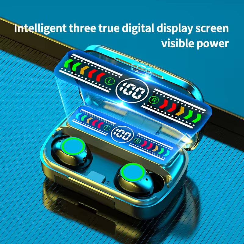 AUDÍFONOS INALÁMBRICOS M100 BLUETOOTH 5.3 CON PANTALLA LED DIGITAL