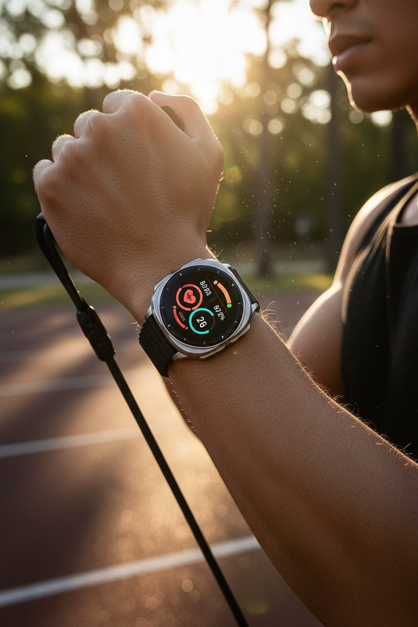 Persona usando reloj S7 Ultra negro